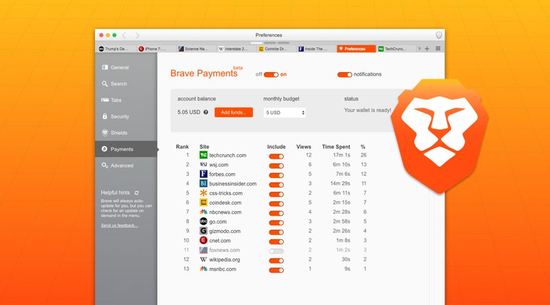 Brave to Integrate Bitcoin Micropayments: For "Users Who Will Take a Stand and Fight Back" 1