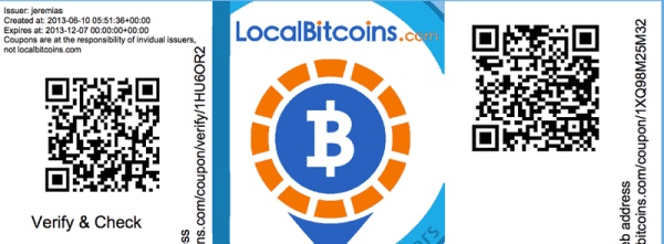 Saying Goodbye to the Exchanges: Localbitcoins.com and the launch of Redeemable Coupons 1